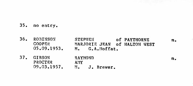 FD-BCIM 07 -P7.jpg - Long Preston Baptist Church -  Index of Marriages  March 1884 to March 1957 - In Date Order  - 1953 to 1957